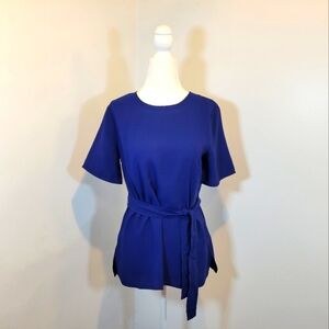 Ann Taylor Women's Blue Short Sleeve Shirt